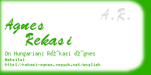 agnes rekasi business card